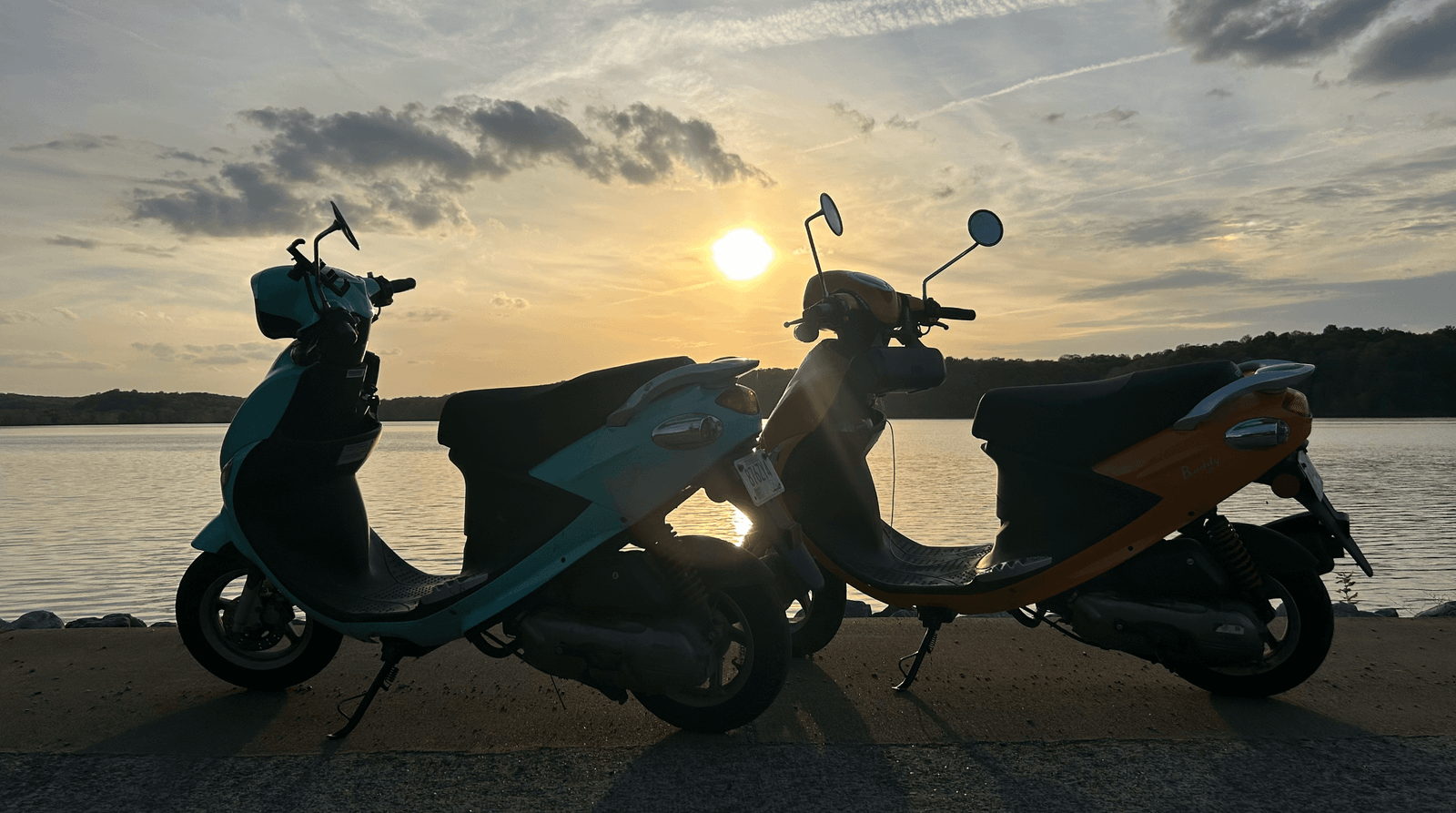 Scooter mopeds at Land between the lakes or Lake Barkley